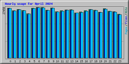 Hourly usage for April 2024